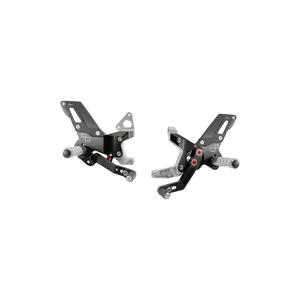 Pedane Regolabili Con Poggia Piedi Fissi (Track Use) per Ducati <p>Nero</p>