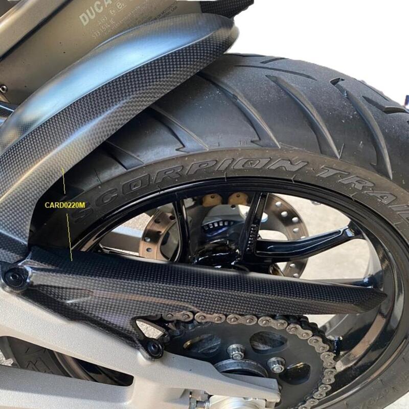 Carbon Rear Mudguard - Matt for Ducati NeroA1