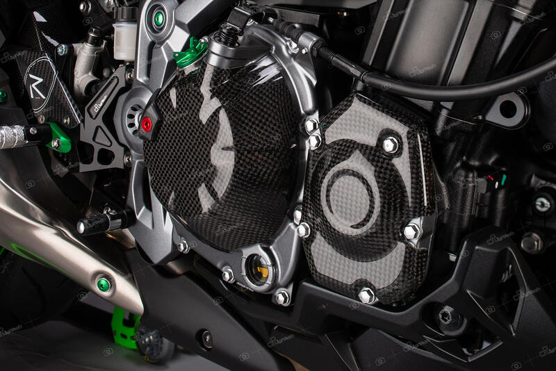 Coperchio Pick Up In Carbonio per Kawasaki Lucido