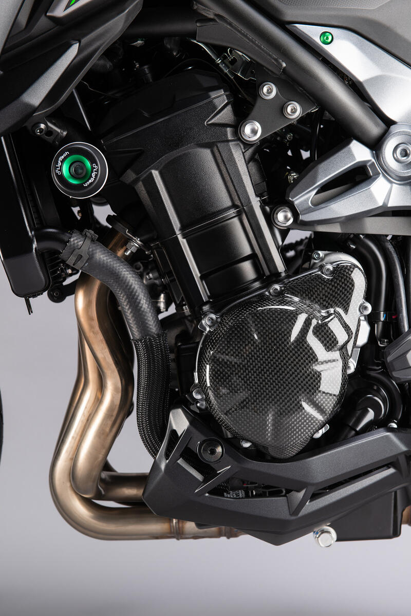 Coperchio Alternatore In Carbonio per Kawasaki Lucido