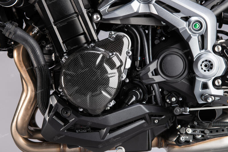 Coperchio Alternatore In Carbonio per Kawasaki Lucido