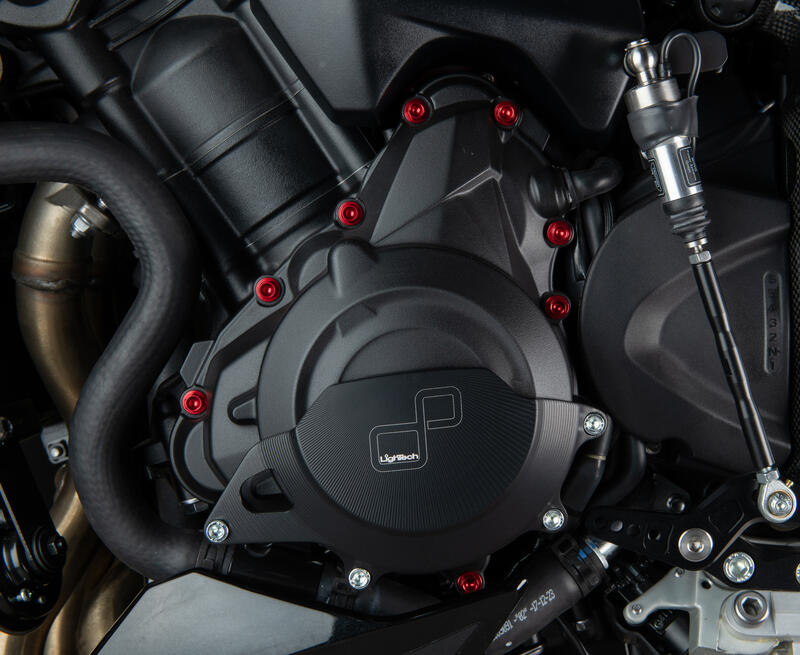 Aluminium Protection Electric Cover Left Side for Triumph Nero