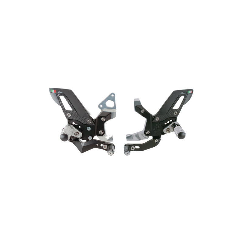 Adjustable Rear Sets With Fixed Foot Pegs for Ducati Nero
