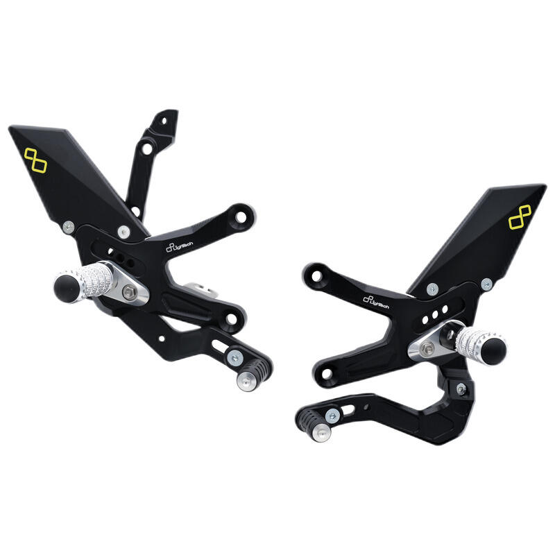 Adjustable Rear Sets With Fixed Foot Pegs, Reverse Shifting for Kawasaki Naturale