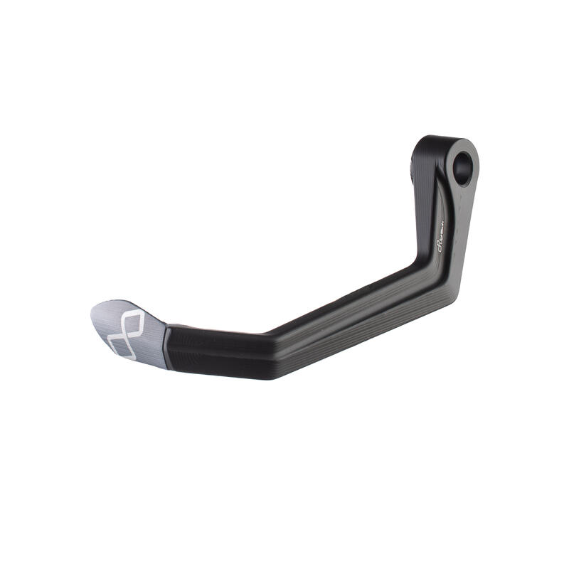 Aluminum Clutch Lever Guard - Axle Base 132 mm / Anodized Guard end Grigio