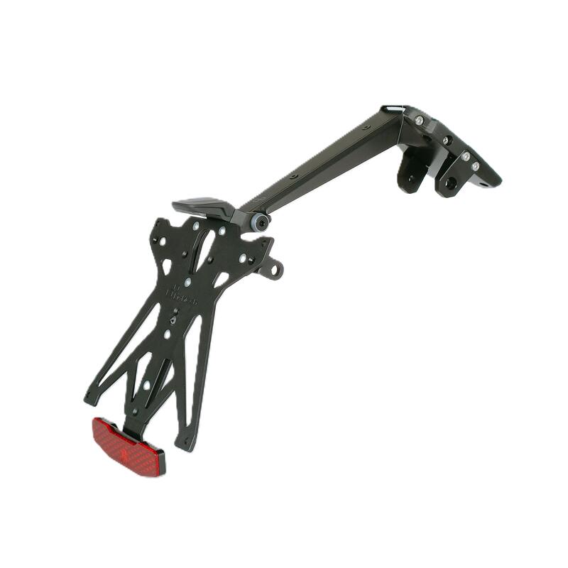 Kit Adjustable License Plate Holder - For use with Akrapovic PRO Exhausts Only for Ducati NeroA1