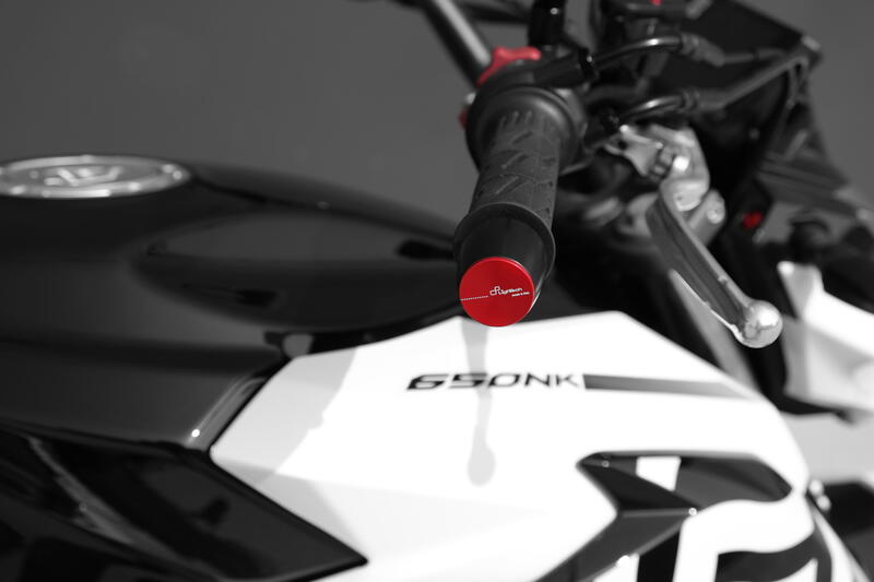 Contrappesi Manubrio In Metallo / Alluminio Serie 400 per Kawasaki, CFMoto Nero