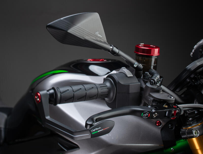 Leva Freno Ribaltabile (Tipo J) per Kawasaki Nero