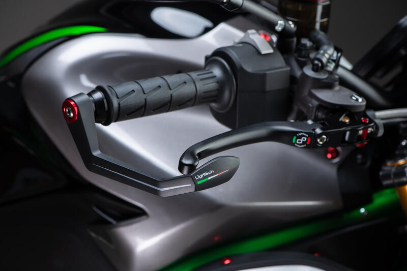 Leva Freno Ribaltabile (Tipo J) per Kawasaki Nero