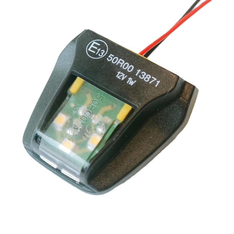 "homologated E13 License Plate Light " Nero