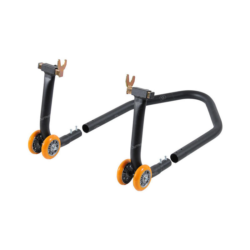 Cavalletto Posteriore Componibile In Ferro Con Pattini Con 4 Ruote Nero