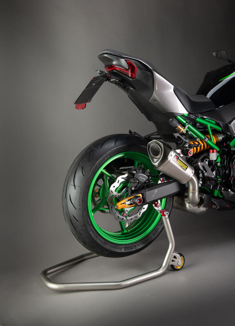 Cavalletto Posteriore In Acciaio Inox con Forchette Naturale