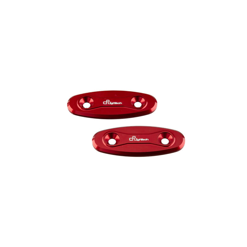 Coppia Tappi Sede Specchio per Suzuki Rosso